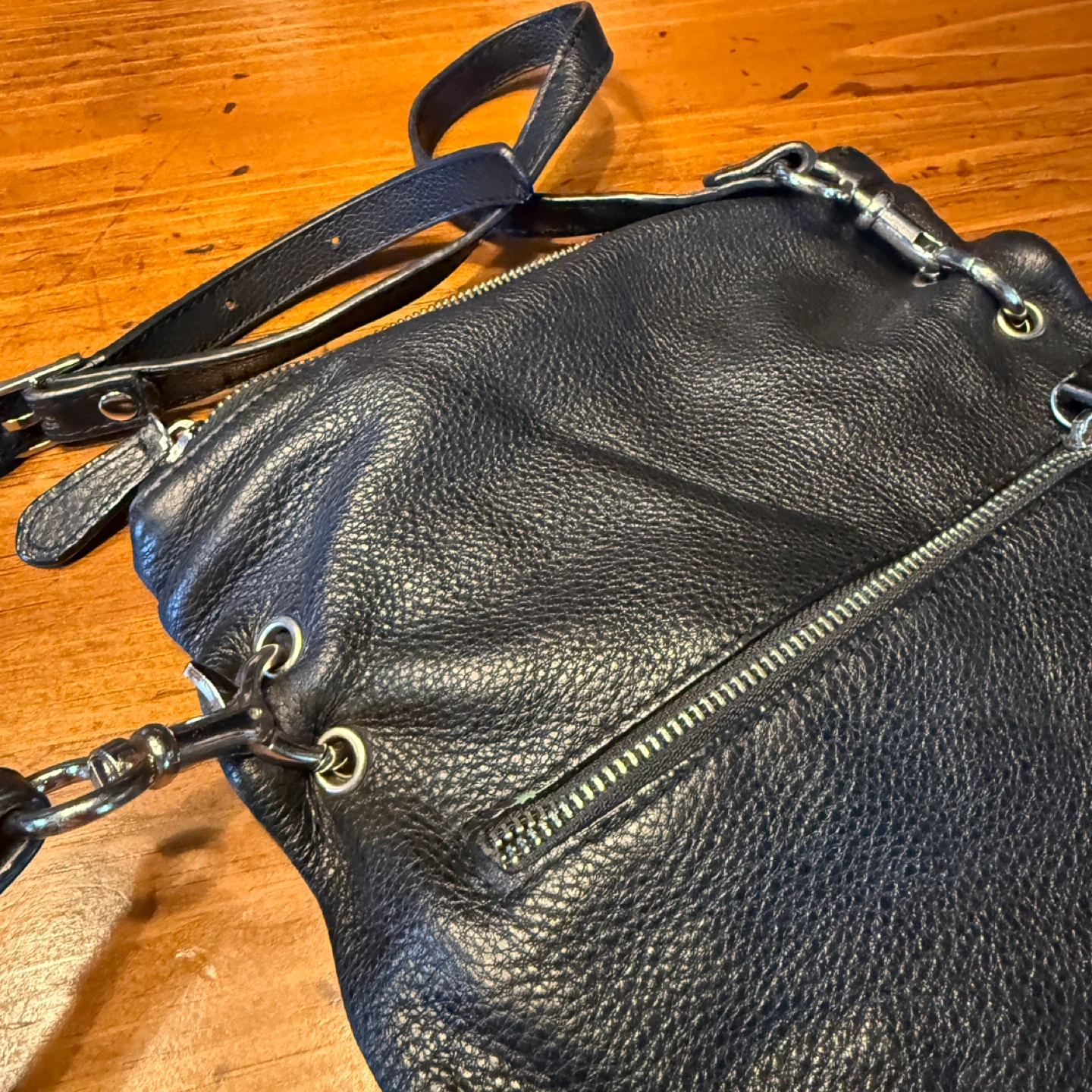 Black Leather Crossbody Bag - photo 5