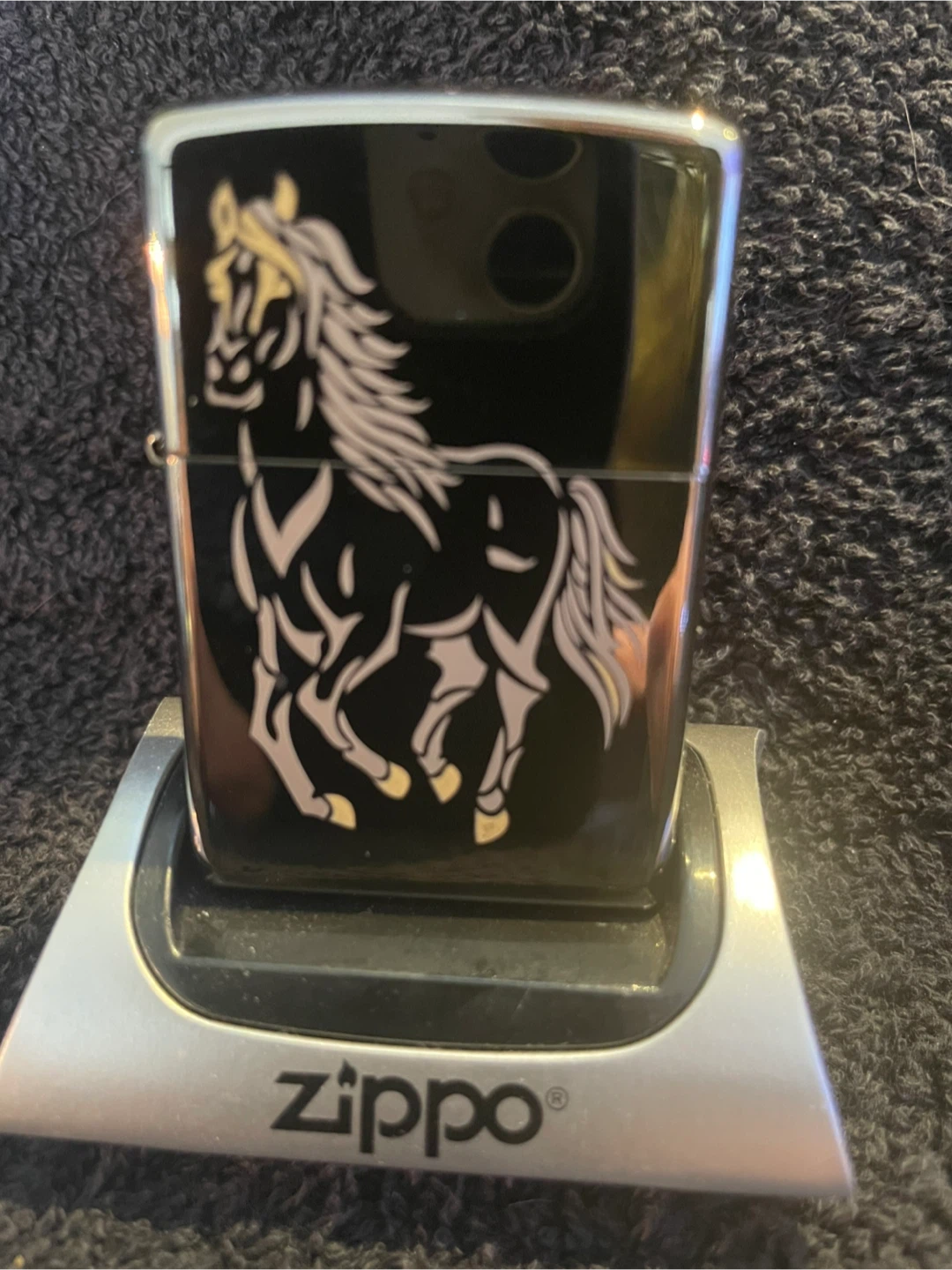 Zippo Lighter with Horse Design