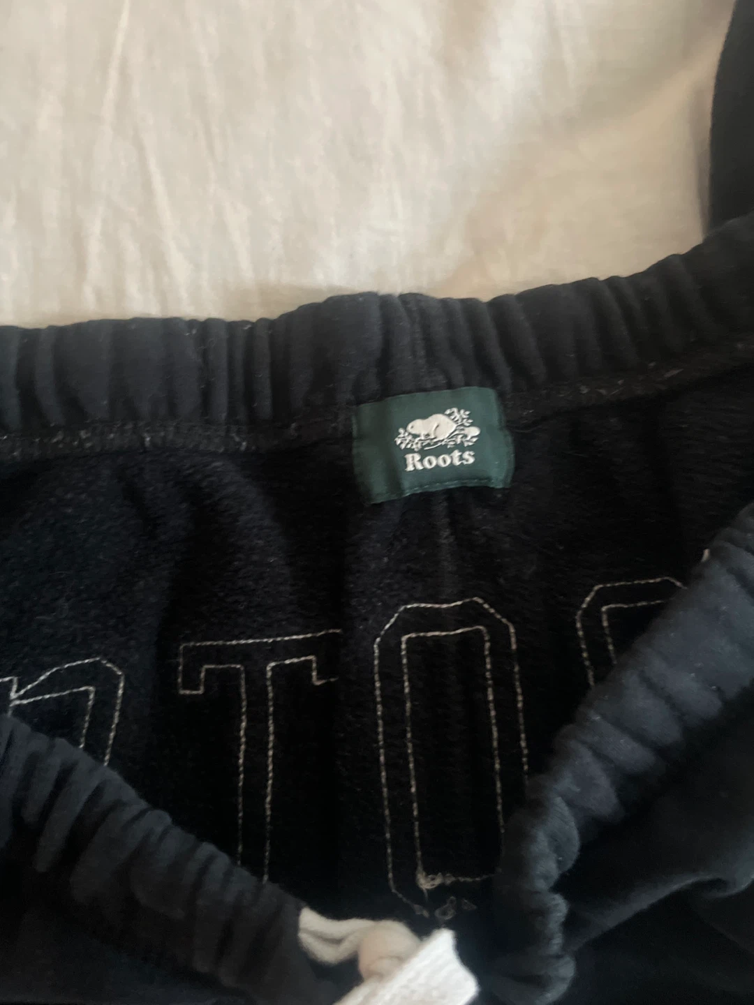Roots Black Sweatpants with Logo - photo 2