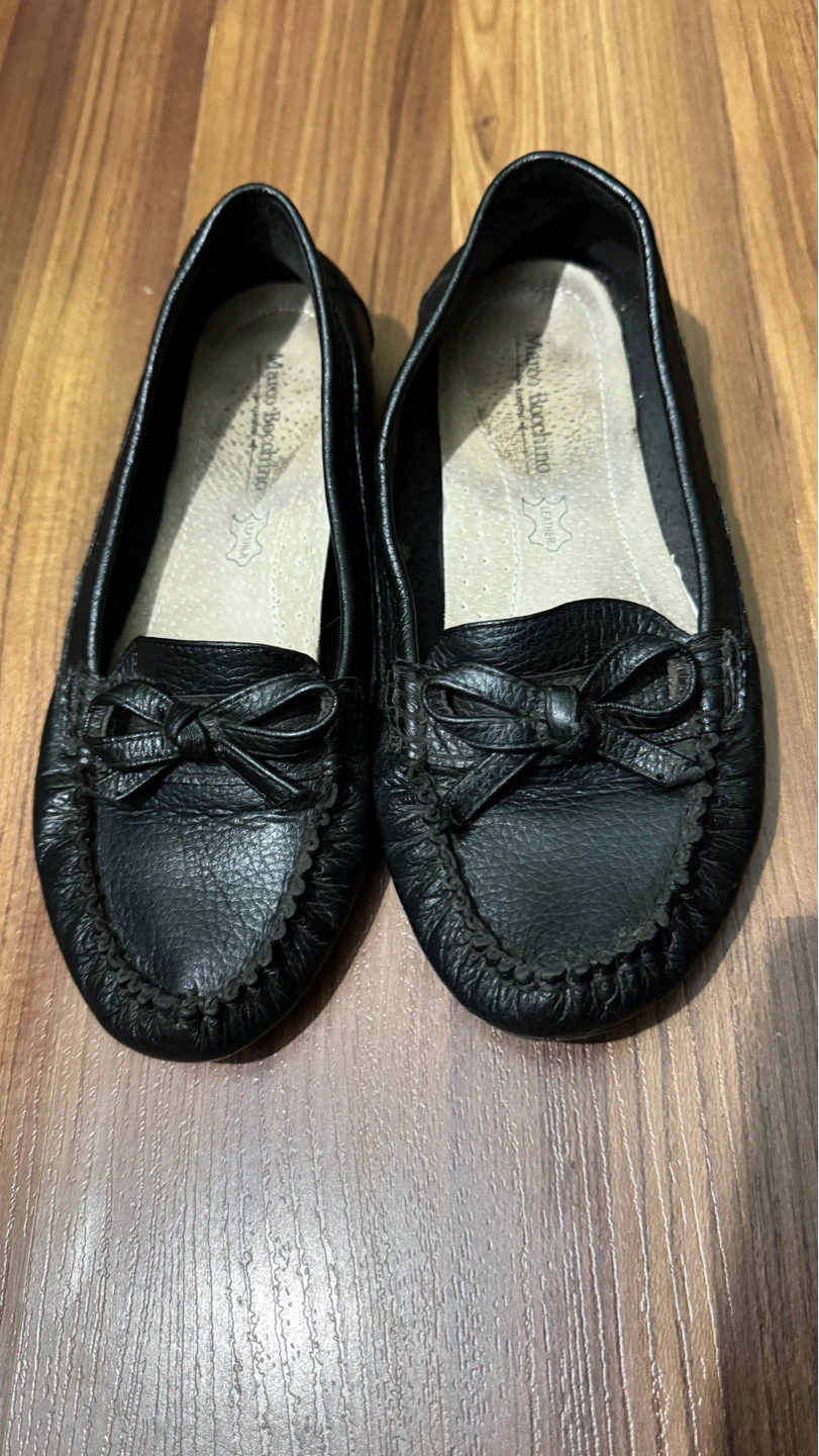 Genuine Black Leather Loafers