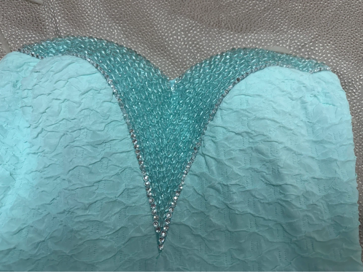 Turquoise Strapless Dress – Size Small - photo 2