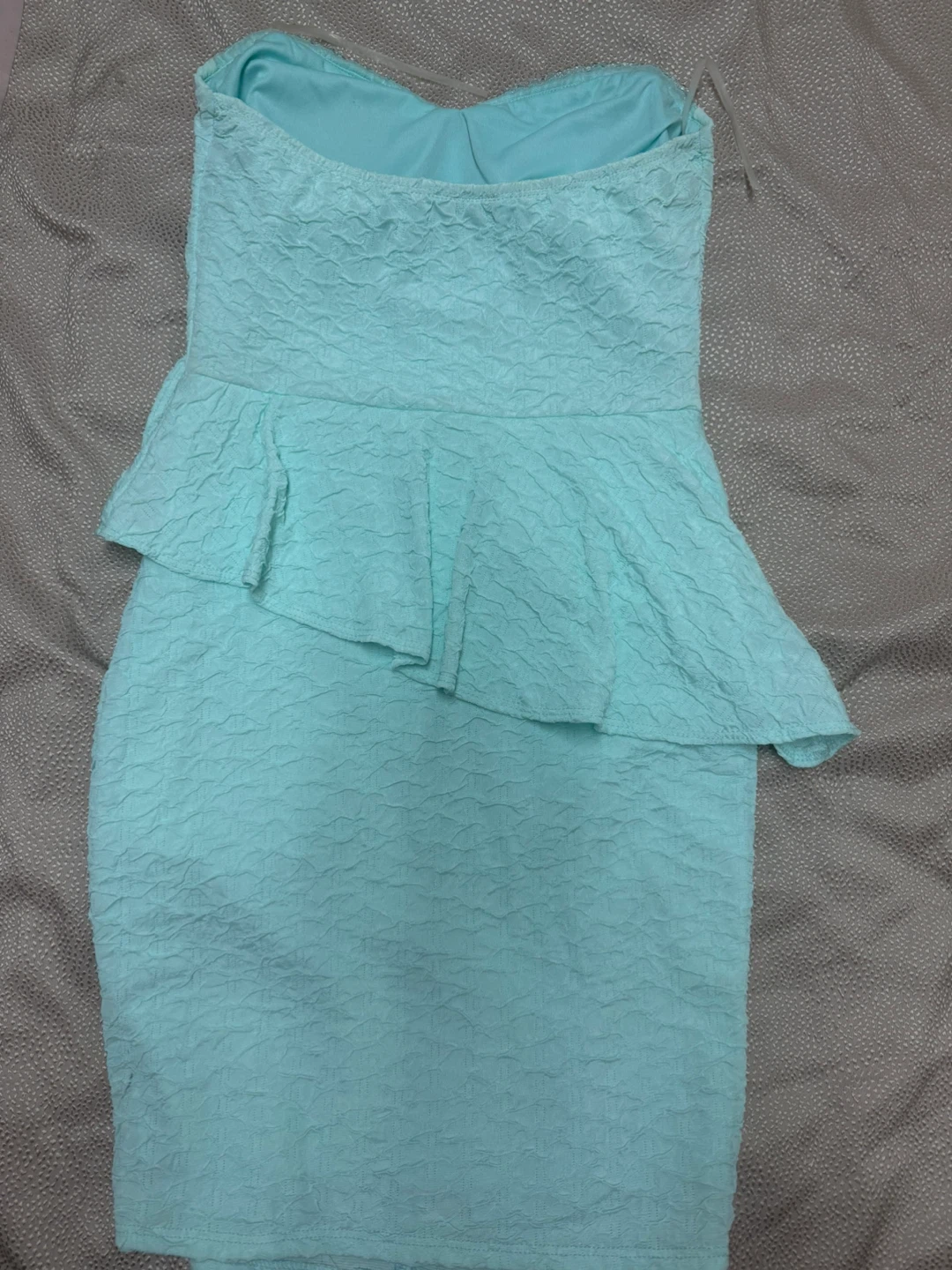 Turquoise Strapless Dress – Size Small - photo 3