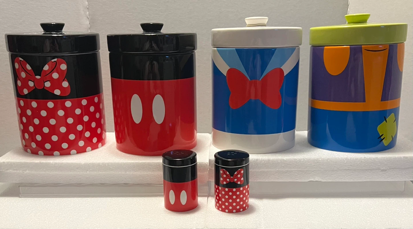 Disney Mickey, Minnie, Donald, & Goofy Kitchen Canister Set