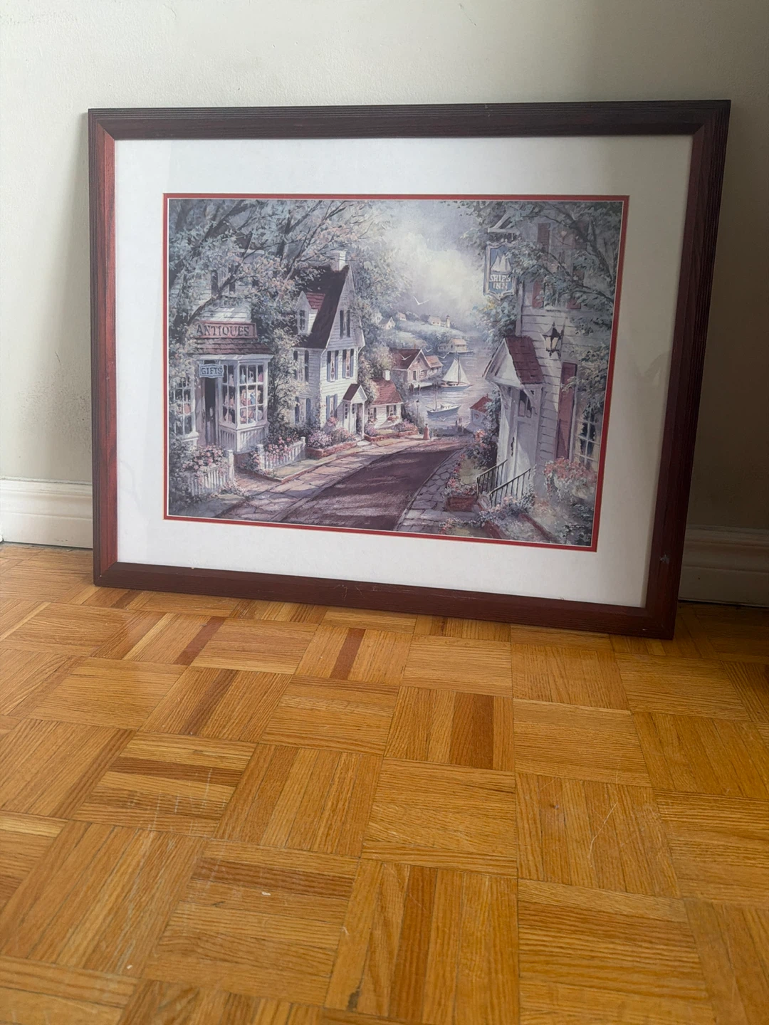 Framed Nautical Village Art Print