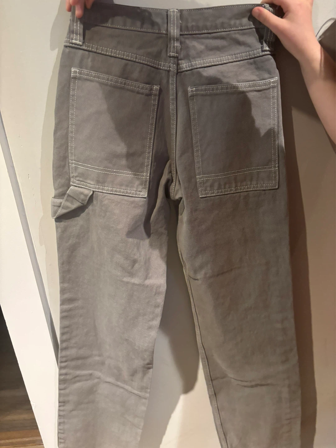 Brandy Melville  Grey Carpenter Pants - Size S - photo 3