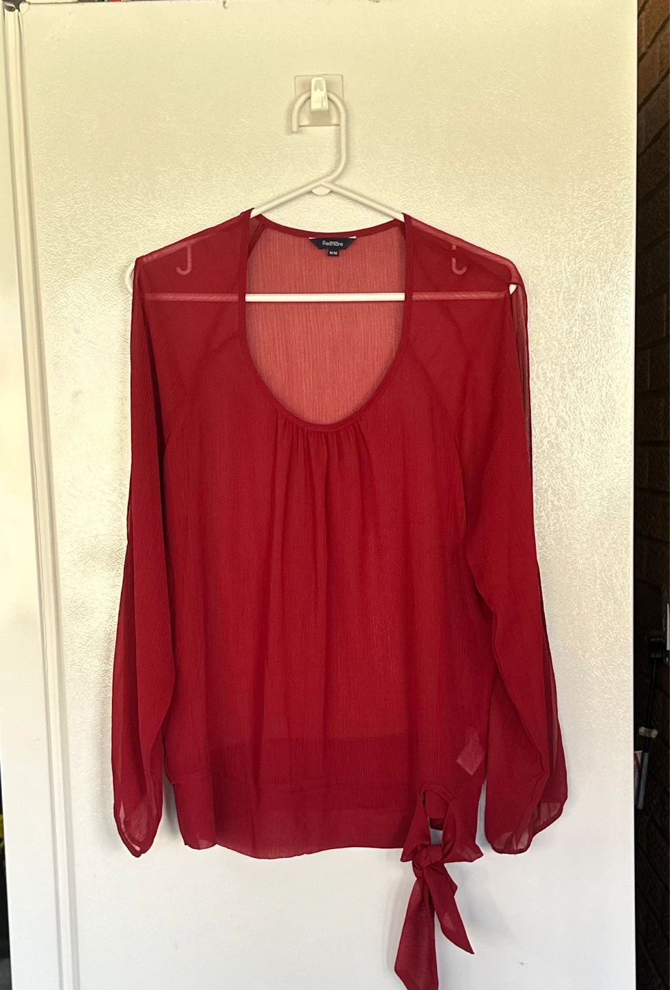 Reitmans Red Sheer Blouse - M/M