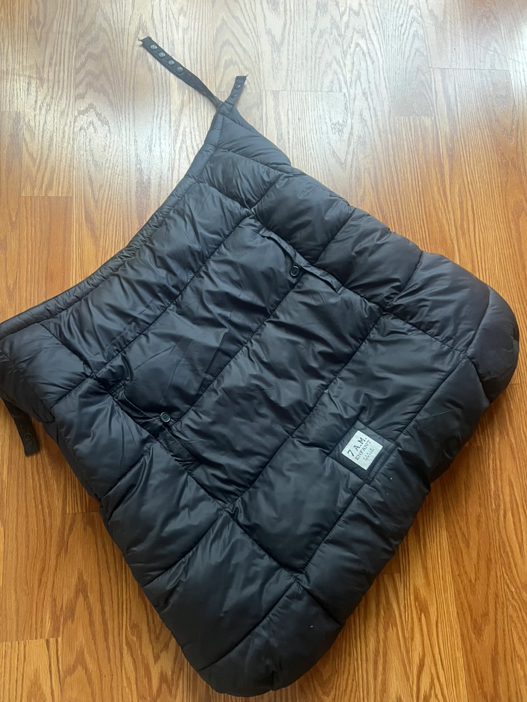 7 A.M. Enfant Black Puffer Stroller Bag