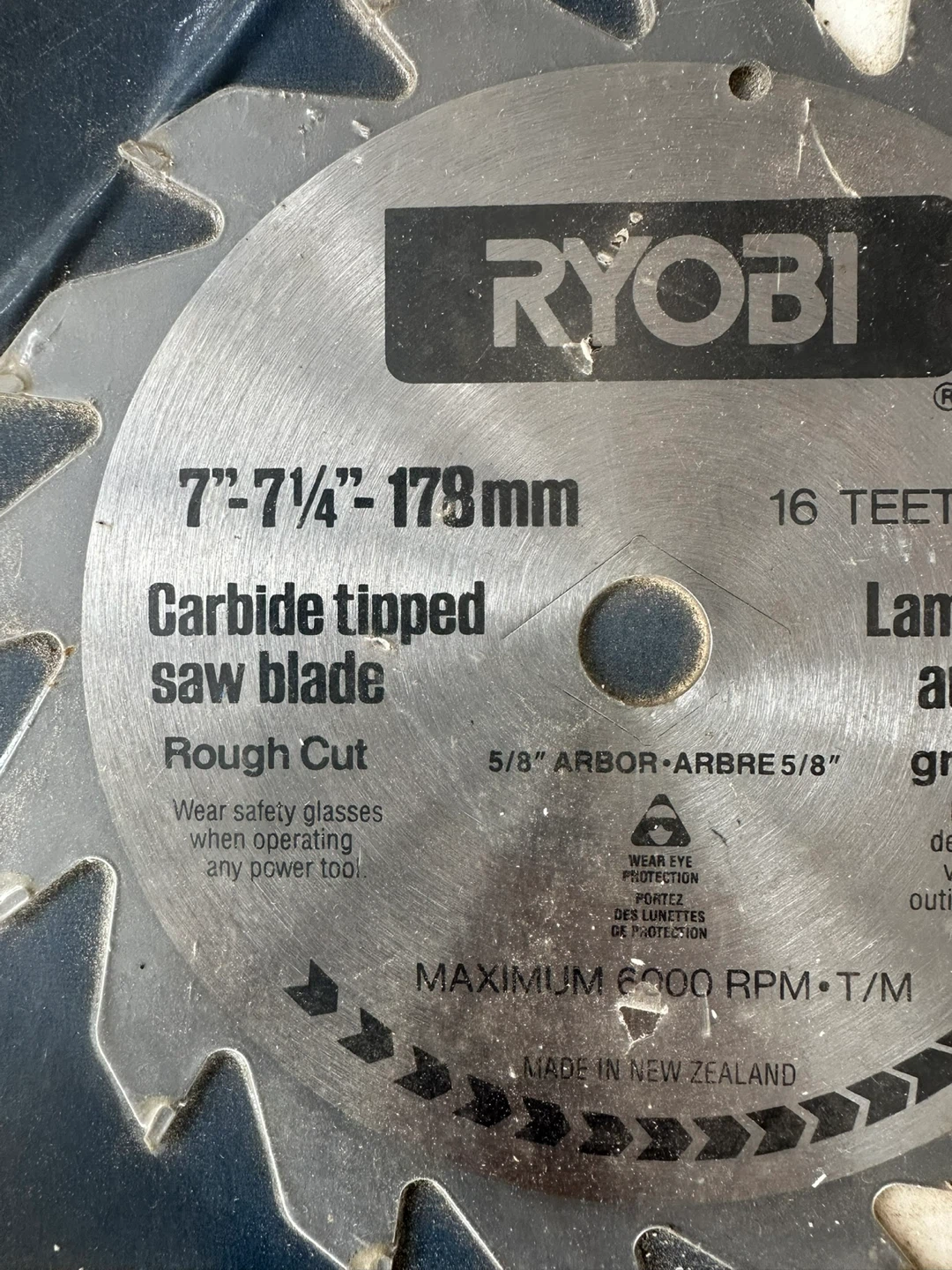 Ryobi Carbide Tipped Saw Blade - 7"-7-1/4" - 16 Teeth - photo 2