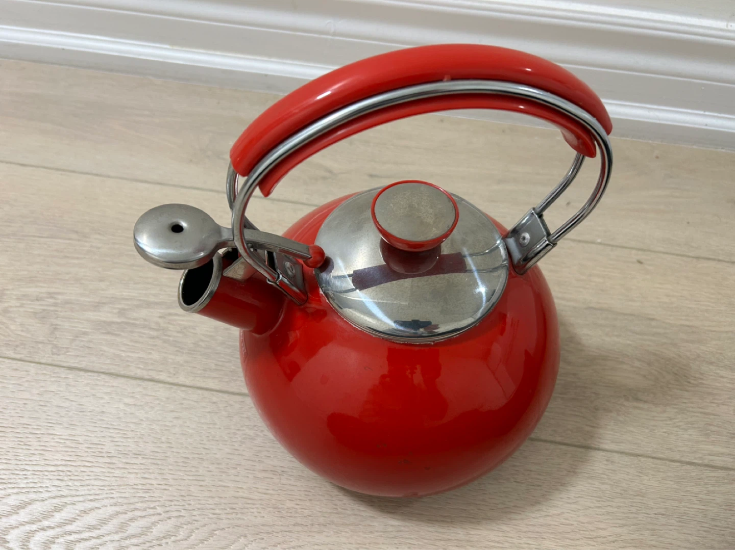 Red Whistling Tea Kettle