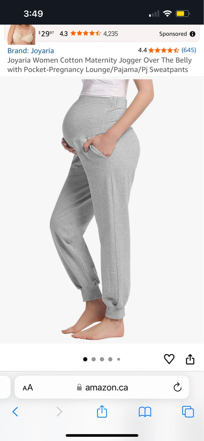 Joyaria Women's Cotton Maternity Jogger Pajama Pants - photo 2