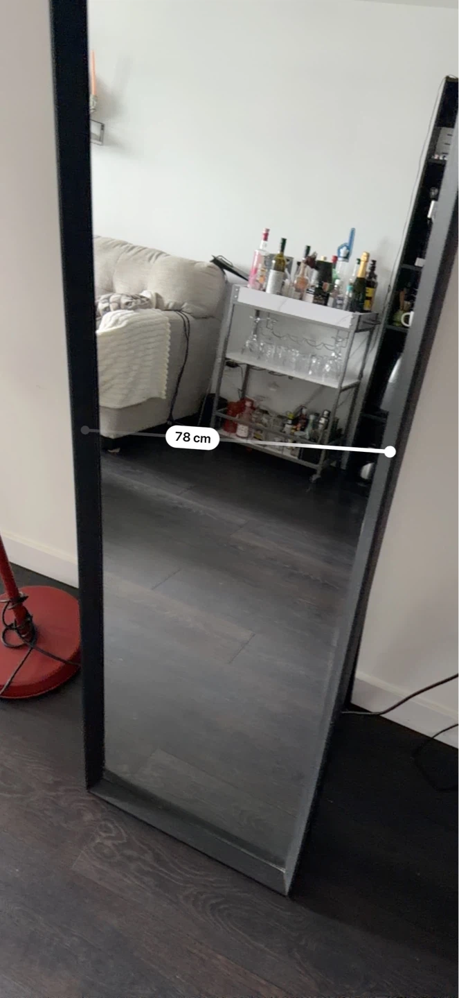 Black Floor Mirror - 159 cm x 78 cm - photo 3