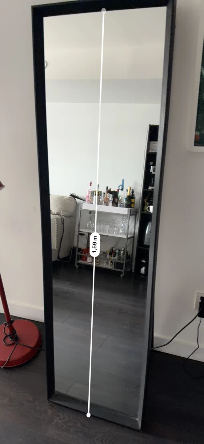 Black Floor Mirror - 159 cm x 78 cm - photo 4