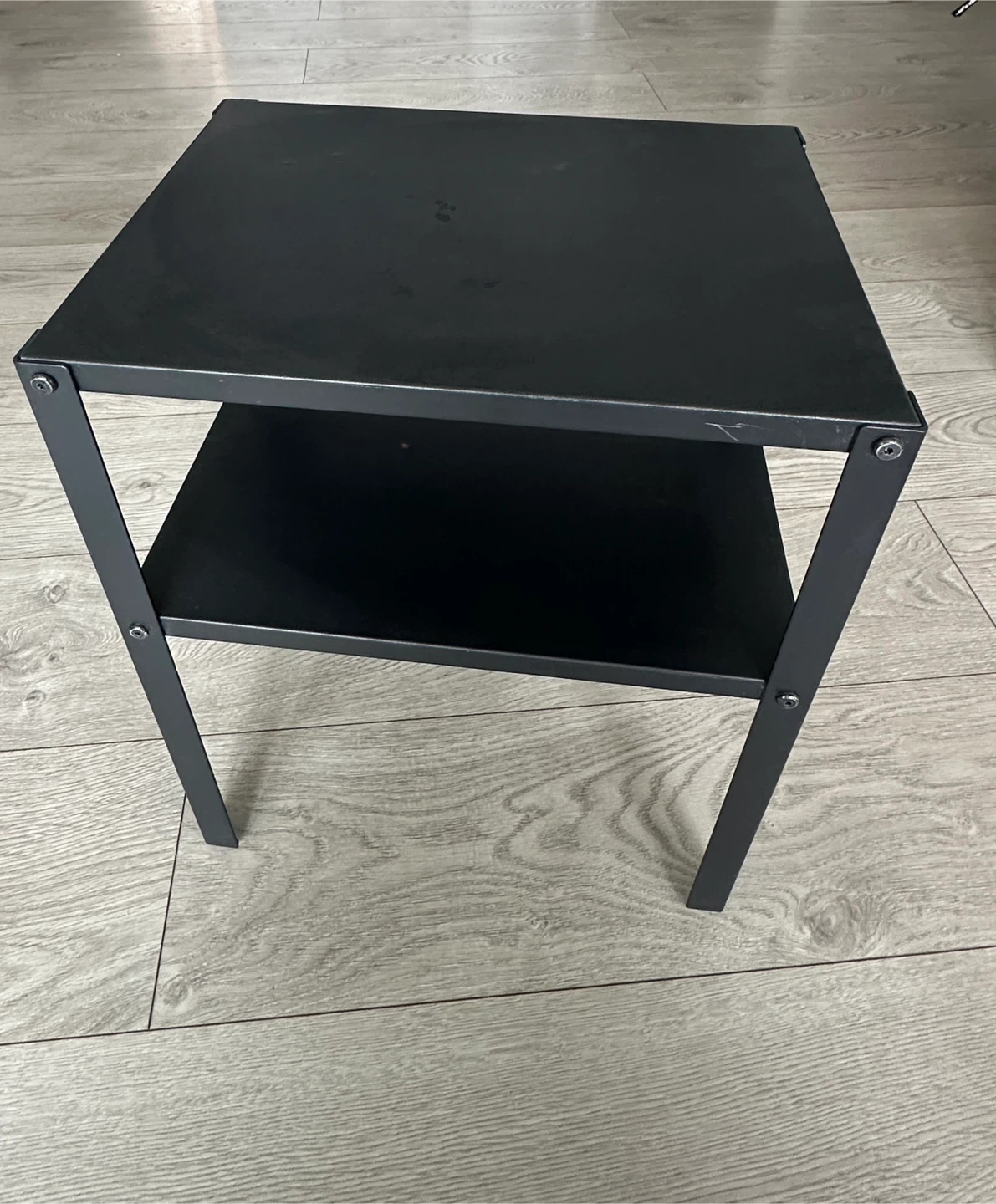 Black 2-Tier Side Table