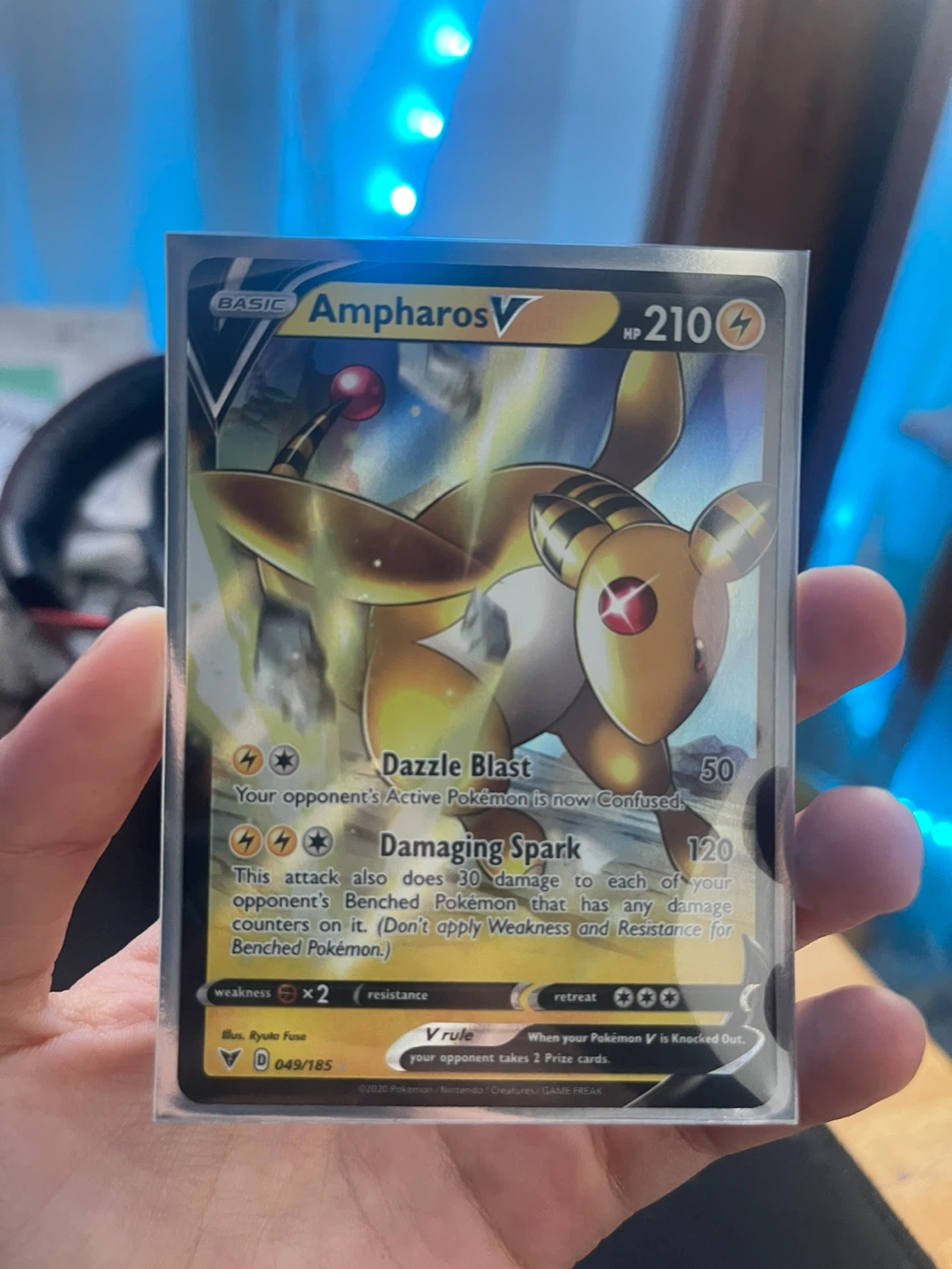 Pokemon Card - Ampharos V (49/185)