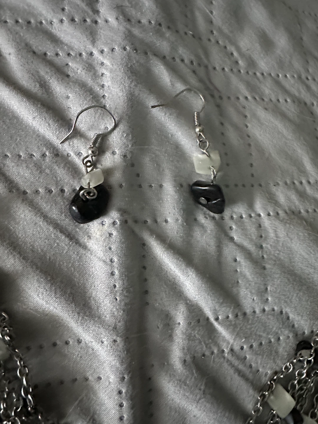 Boho Layered Necklace and Earring Set with Natural Stones - photo 3