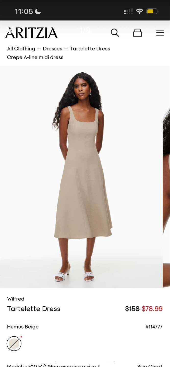 Wilfred Tartelette Dress - Humus Beige