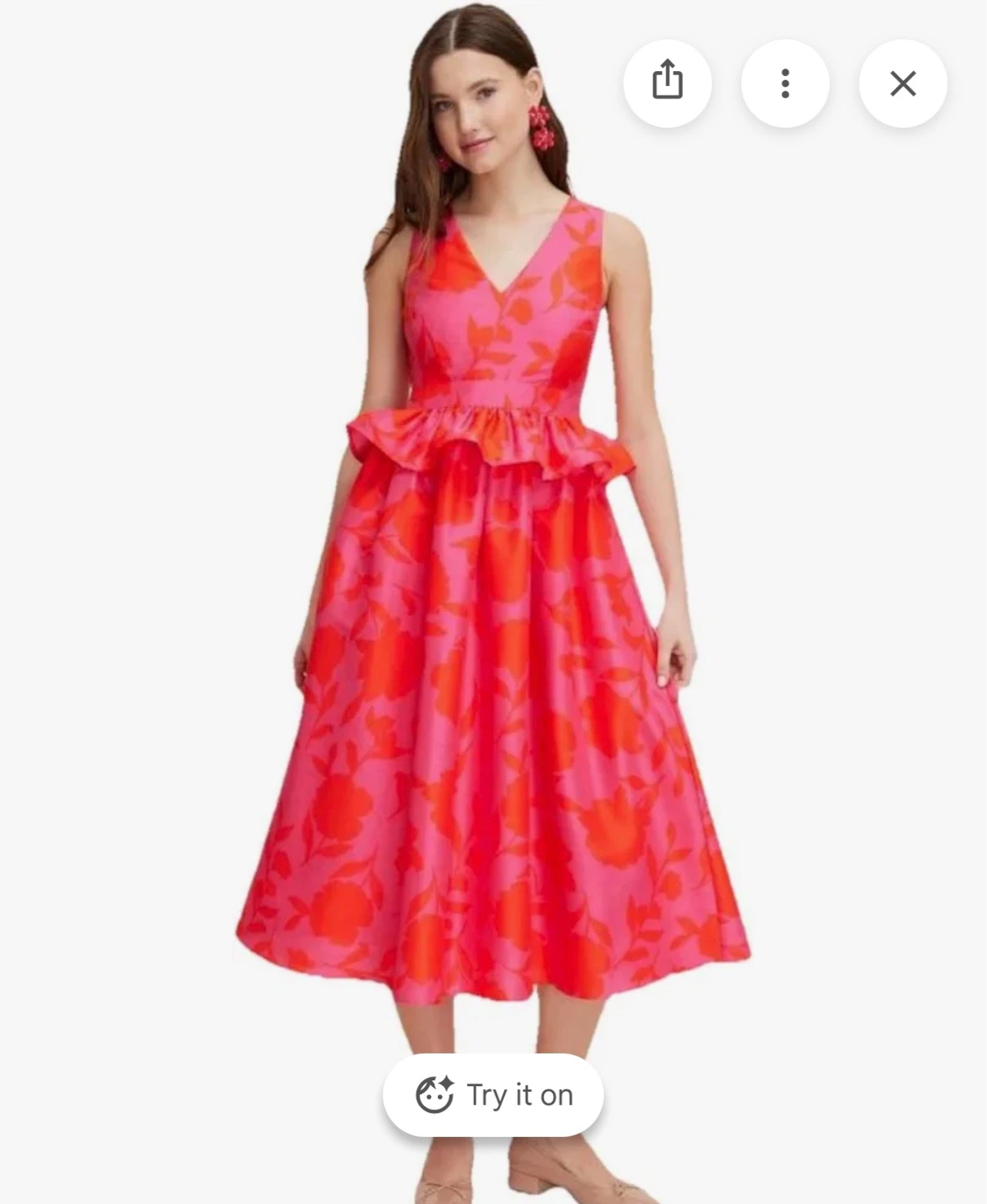 Kate Spade x target New York Pink plus Floral Midi Dress