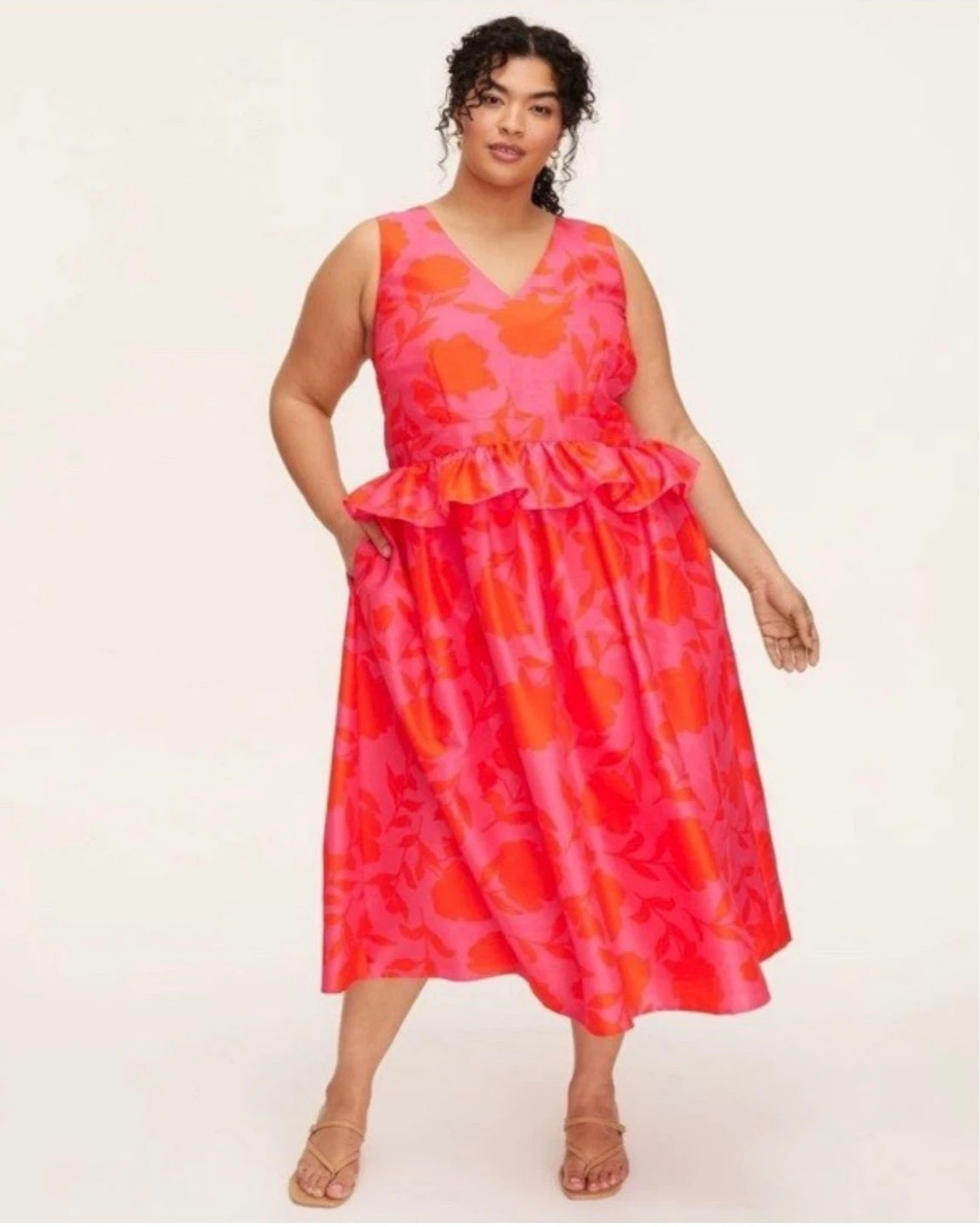 Kate Spade x target New York Pink plus Floral Midi Dress - photo 3