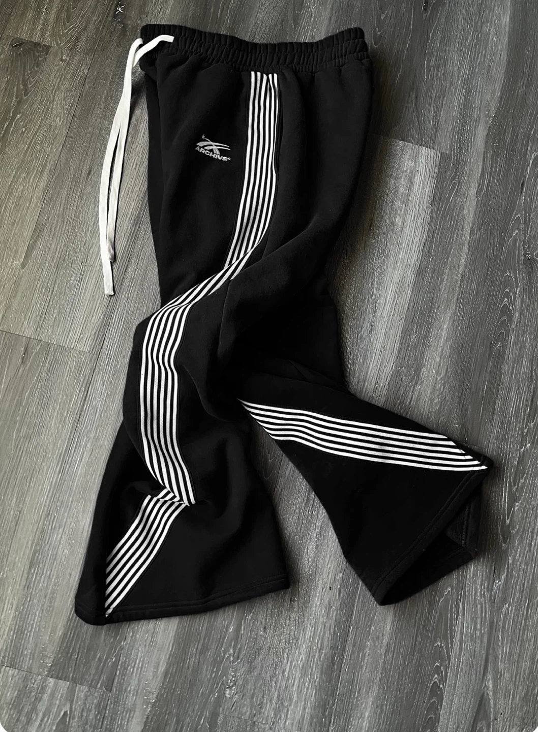 ARCHIVE Sweatpants - Black with White Stripes - photo 4