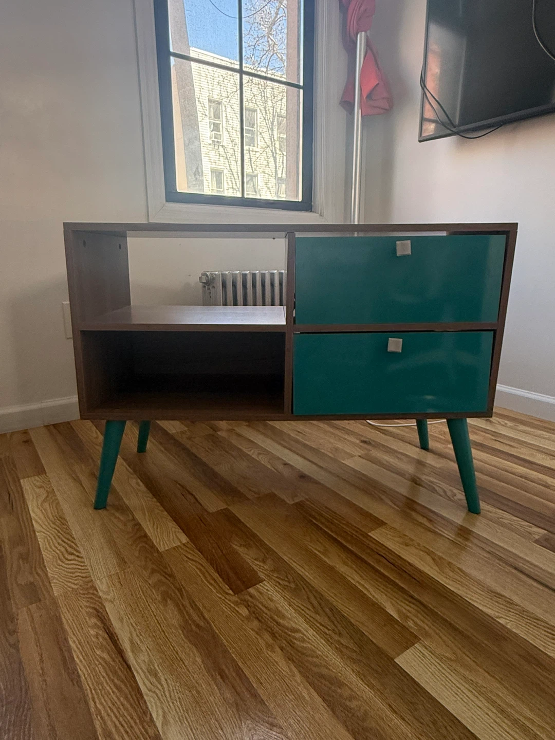 Mid-Century Modern Style Side Table with Drawers - photo 3