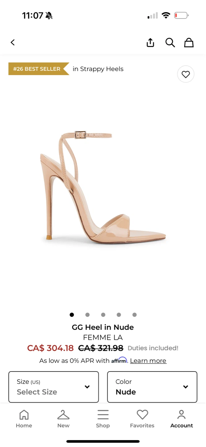 Femme LA Nude Strappy High Heel Sandals