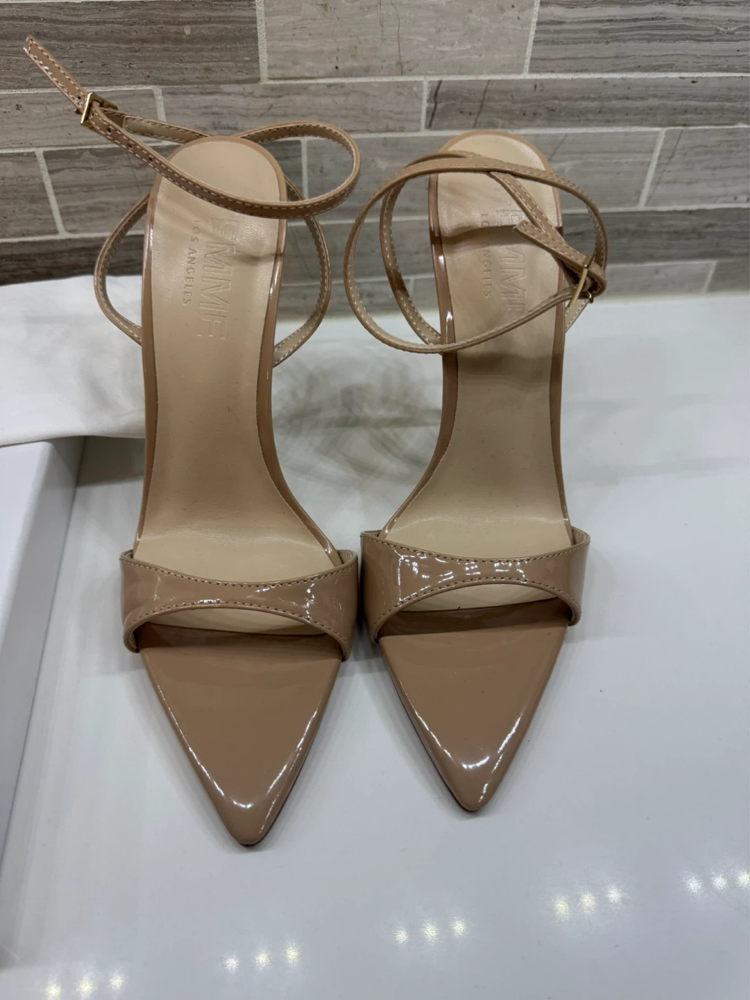 Femme LA Nude Strappy High Heel Sandals - photo 2