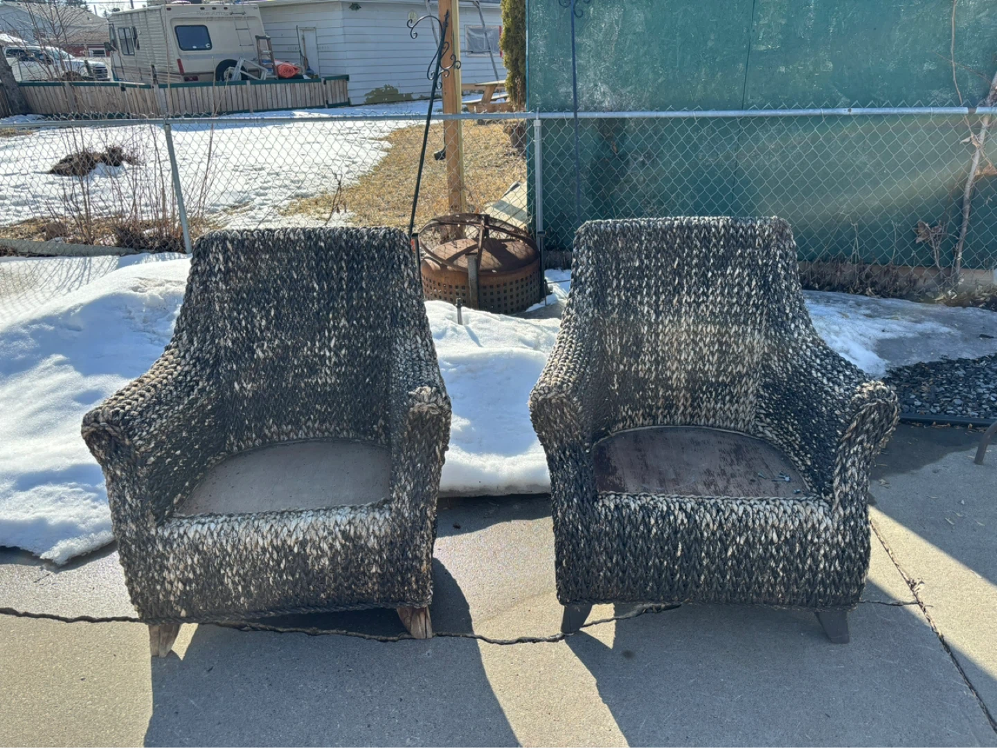 Wicker Armchairs - Set of 2
