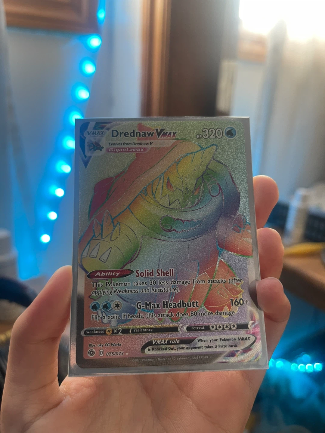 Pokemon Card - Rainbow Rare Drednaw VMAX (075/073)