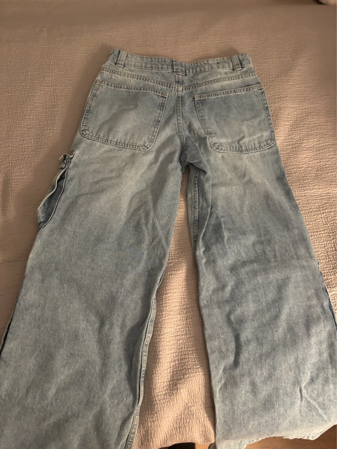 Refuge Denim Cargo Jeans - Light Wash - photo 3