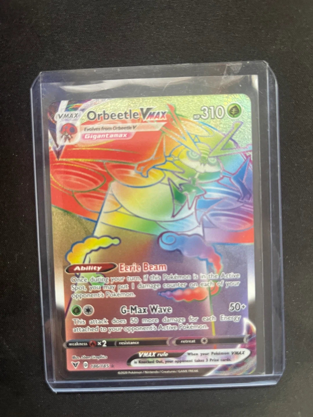 Pokemon Card - Orbeetle VMAX Rainbow Rare (186/185)