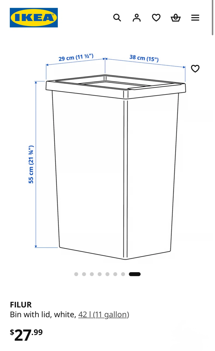 IKEA FILUR Bin with Lid - photo 3