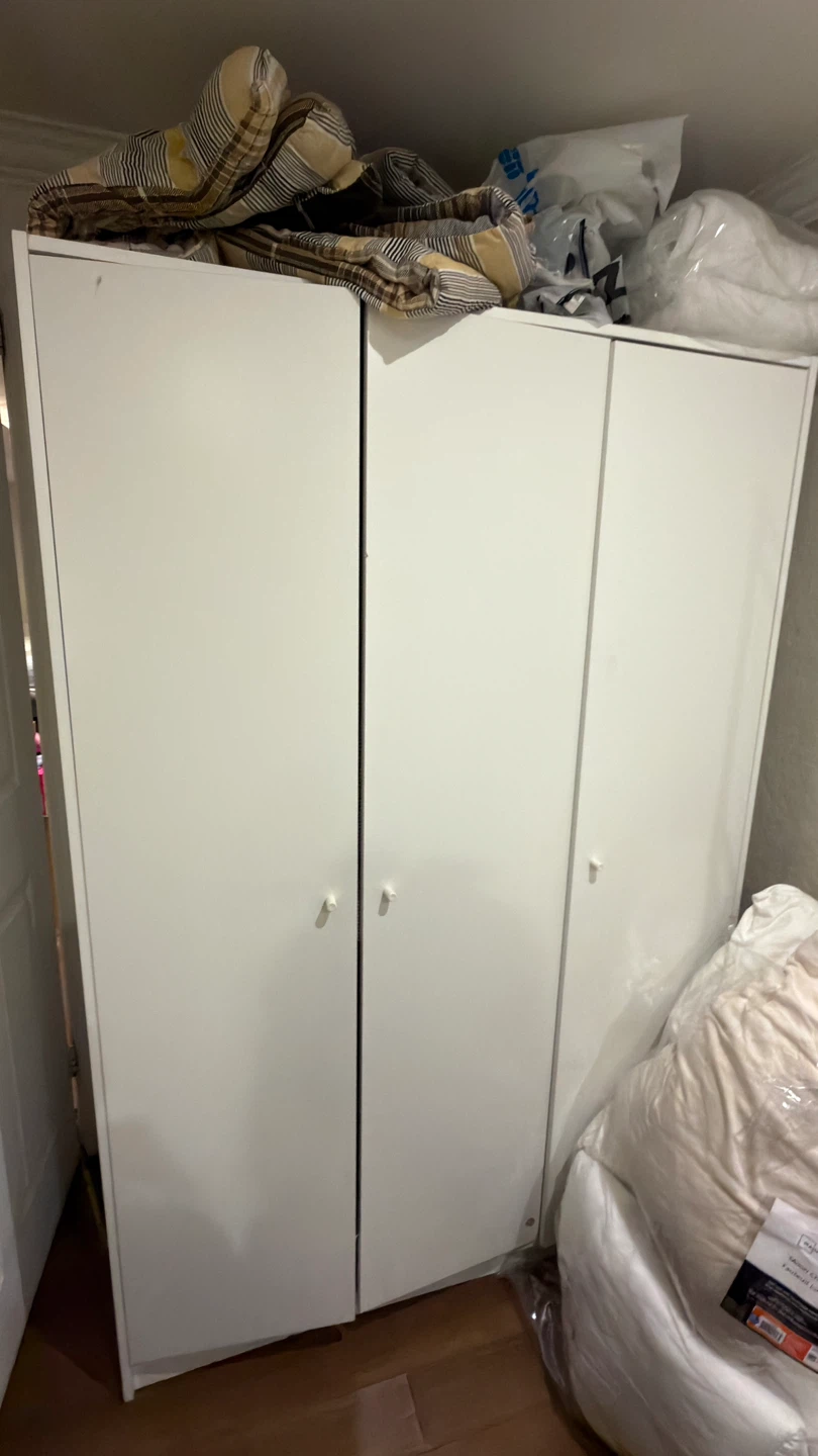Ikea White 3-Door Wardrobe