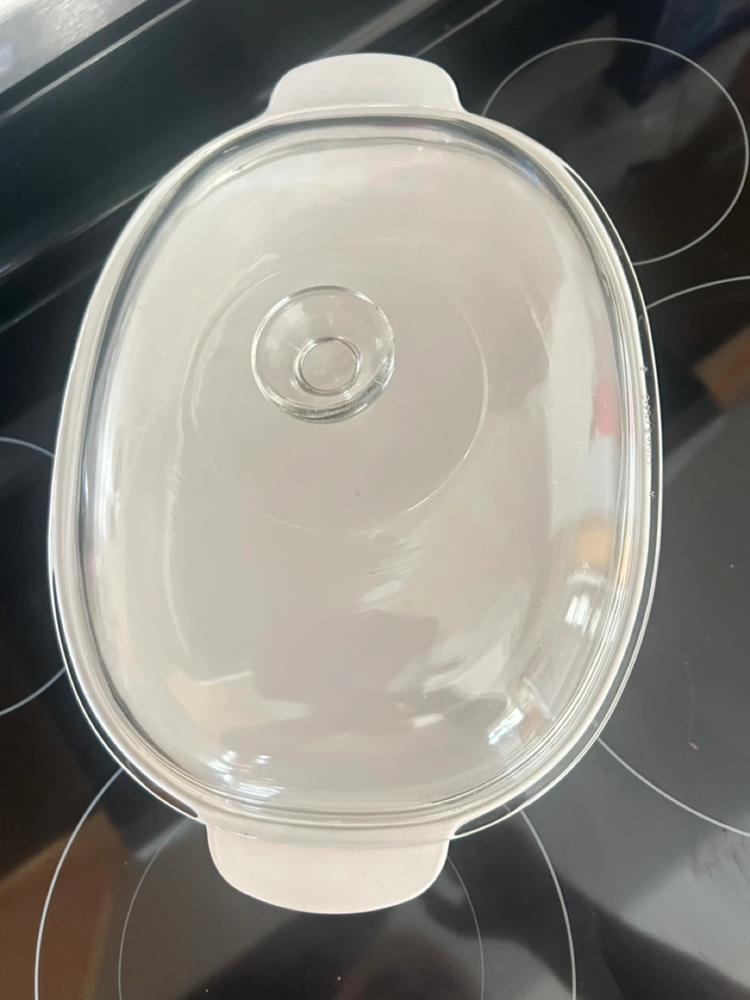 White Glass Casserole Dish with Lid - photo 2