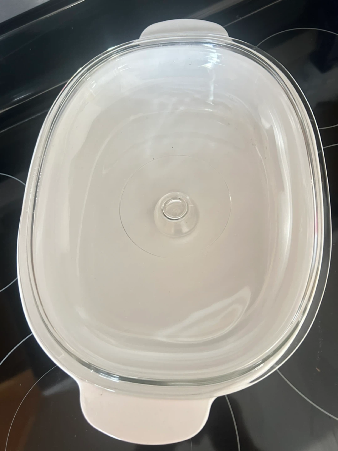 White Glass Casserole Dish with Lid - photo 3