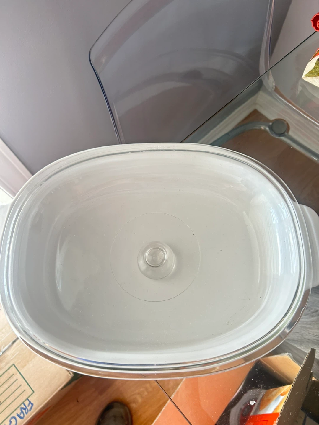 White Glass Casserole Dish with Lid - photo 4