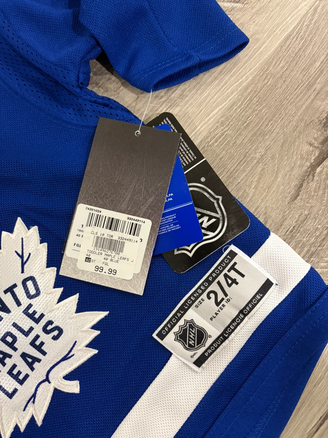 NEW 2T-4T Toronto Maple Leafs jerseys for kids - photo 2