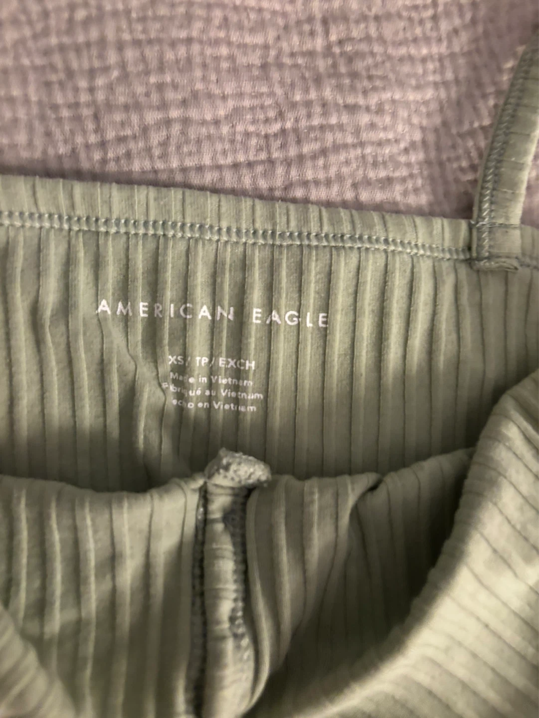 American Eagle Ribbed Henley Tank Top - XS - photo 2