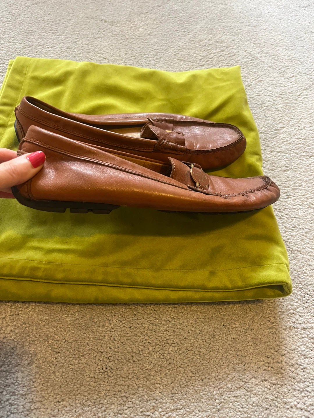 Lauren Ralph Lauren Women's Brown Leather Loafers - photo 2