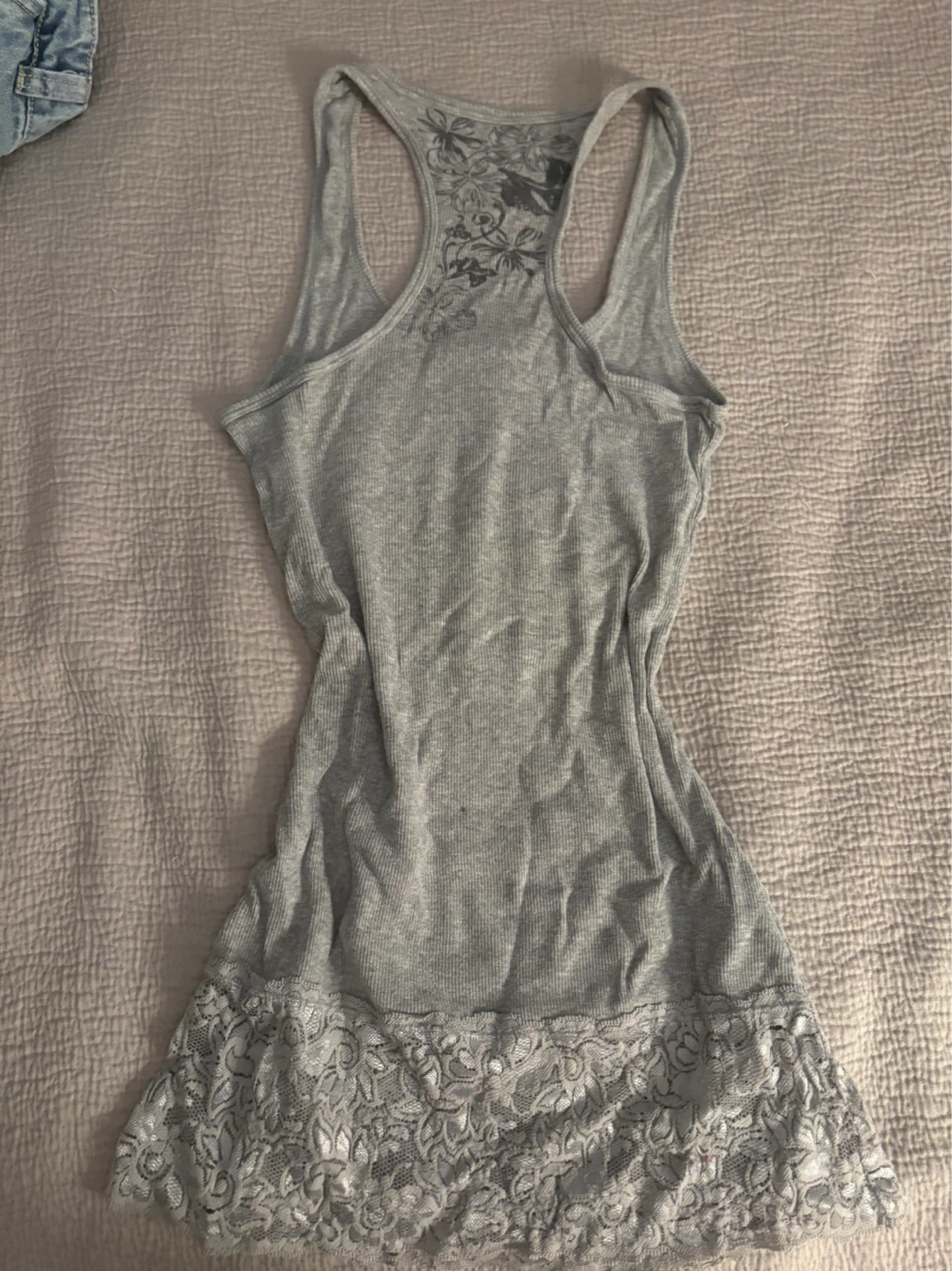 Grey ribbed tank top from Garage - photo 4