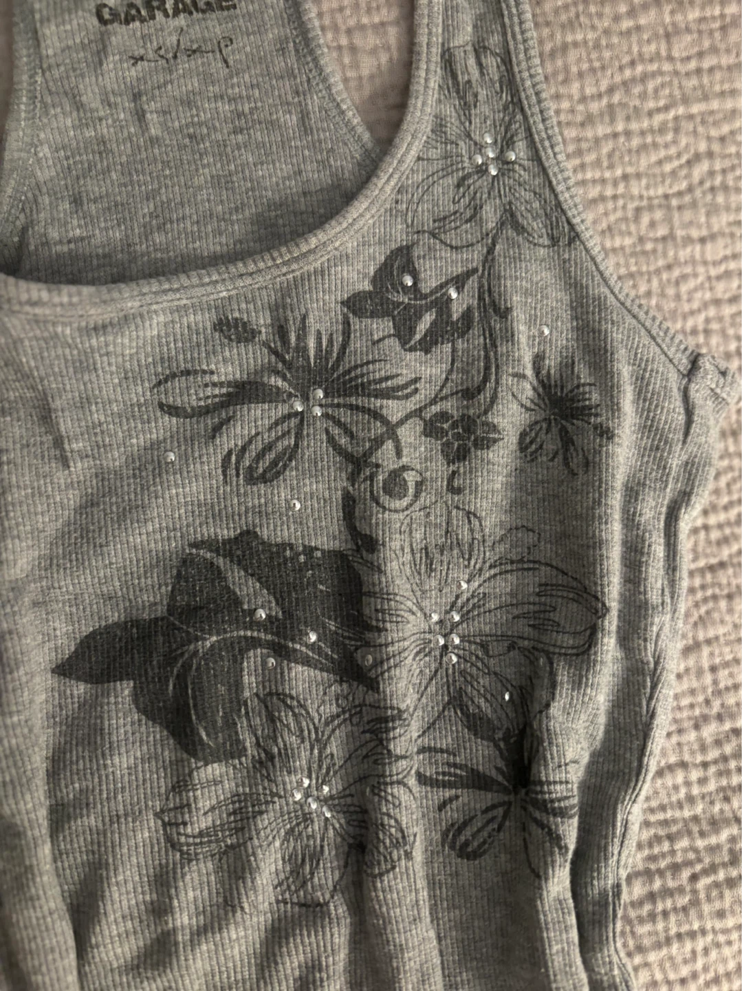 Grey ribbed tank top from Garage - photo 2
