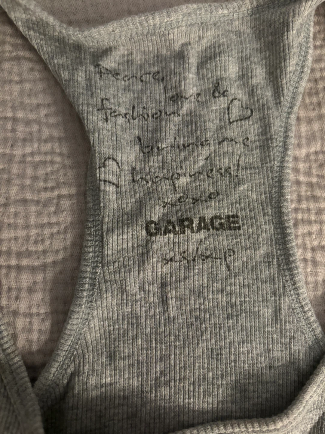 Grey ribbed tank top from Garage - photo 3