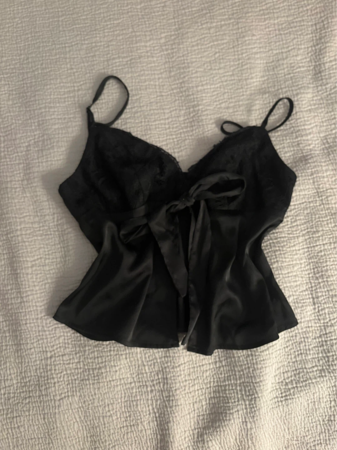 Black Lace Trim Camisole