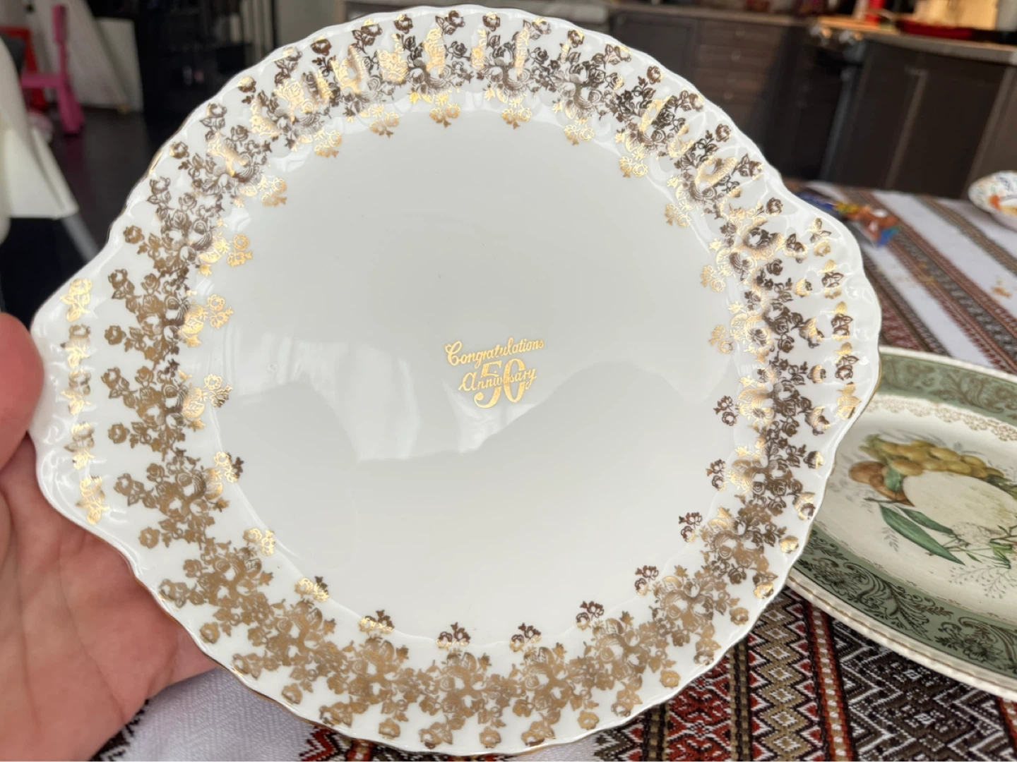 Royal Albert "Congratulations 50th Anniversary" Cake Plate - photo 2