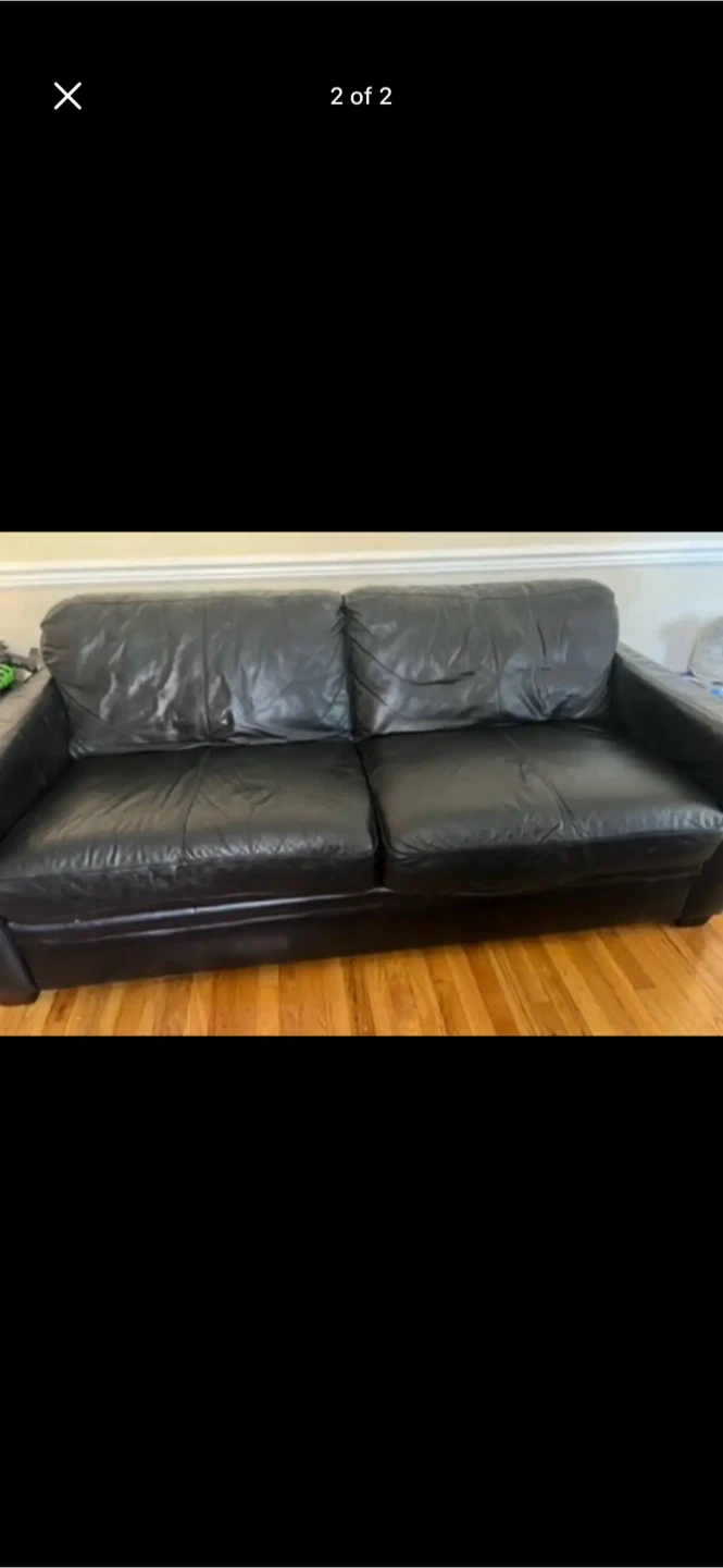 Black Leather Sofa