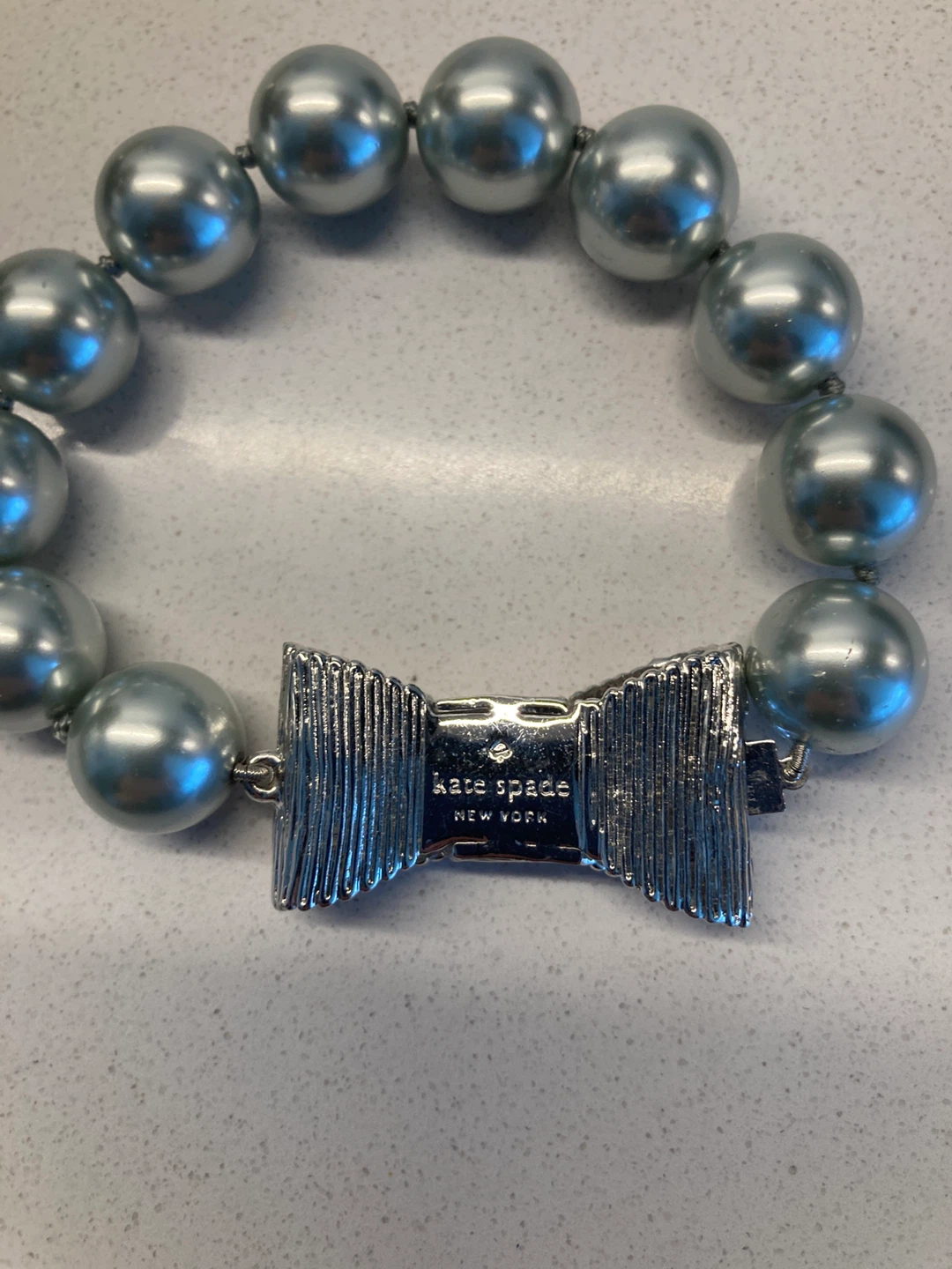 Kate Spade Silver Pearl Bracelet with Bow Clasp - photo 2