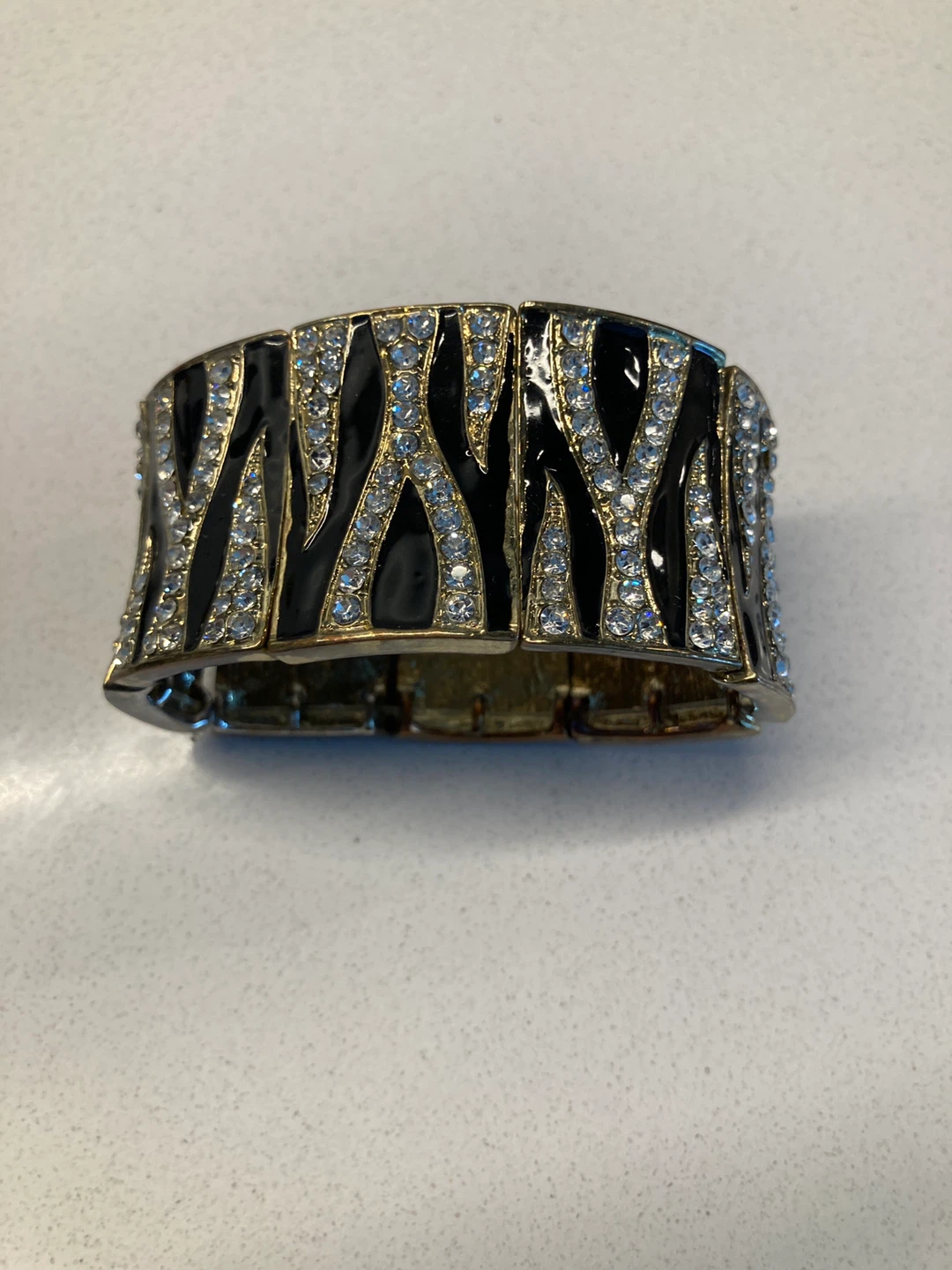 Sparkly Zebra Print Stretch Bracelet