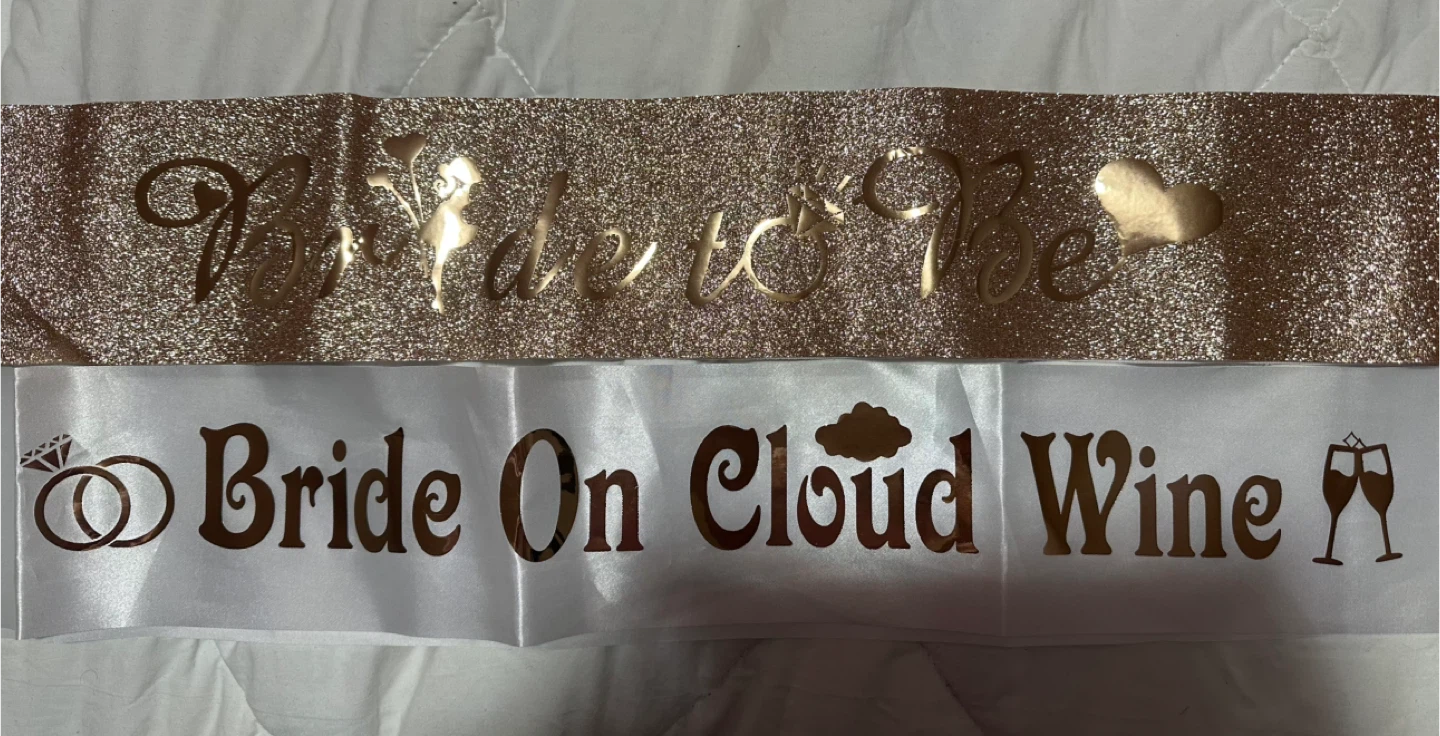 Bride to Be & Bride On Cloud Wine Sashes - Bachelorette Party - photo 2