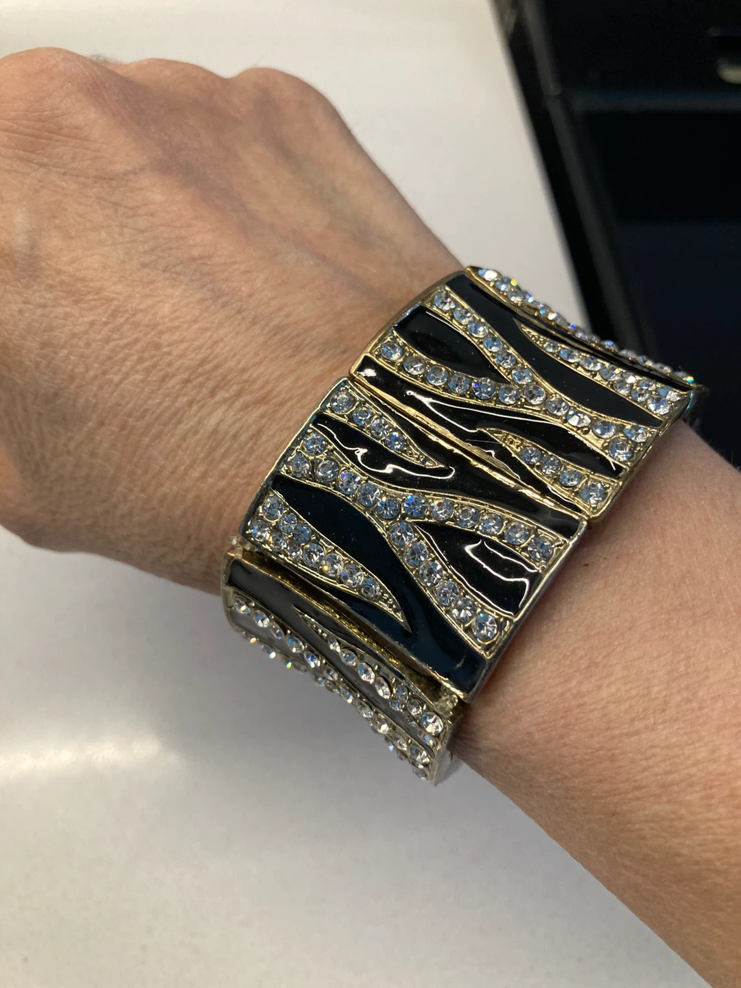 Sparkly Zebra Print Stretch Bracelet - photo 2