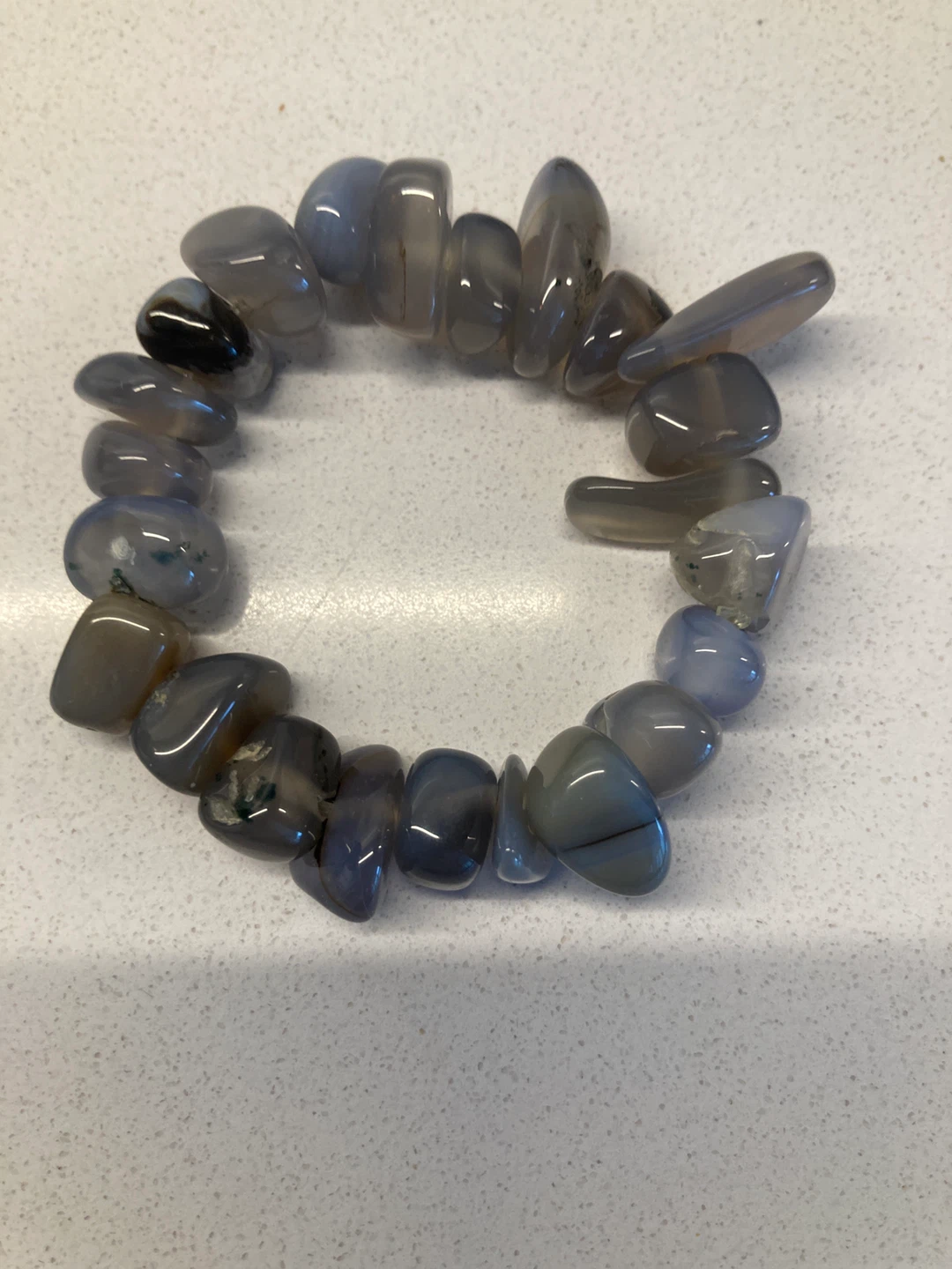 Chunky Agate Stone Beaded Bracelet