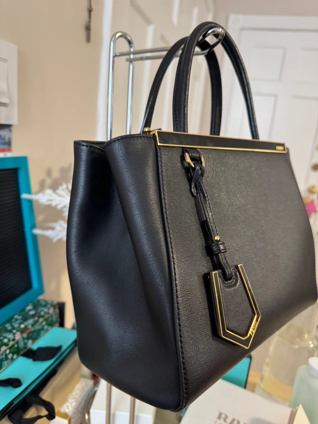 Fendi Black Leather Top Handle Bag - photo 2